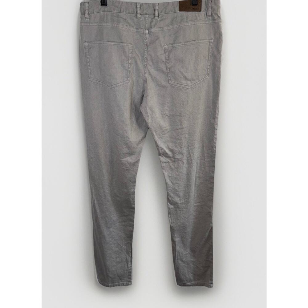 Johnnie O Chrome Flat Front Lightweight Lino Chino Linen Straight Leg Pant 35X34 - Picture 5 of 12